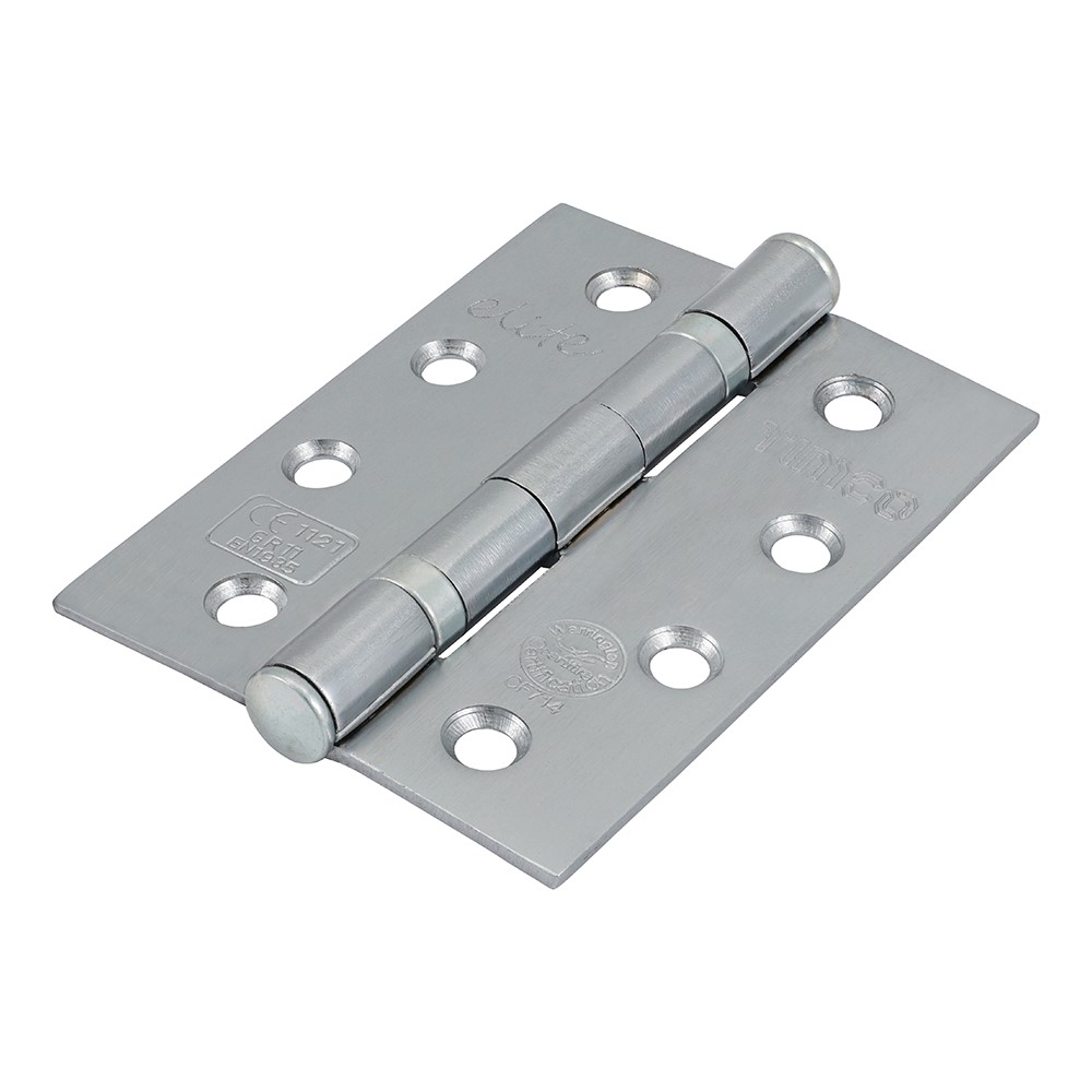 TIMCO Grade 11 Ball Bearing Fire Door Hinges - Satin Chrome 101 x 76mm (2)