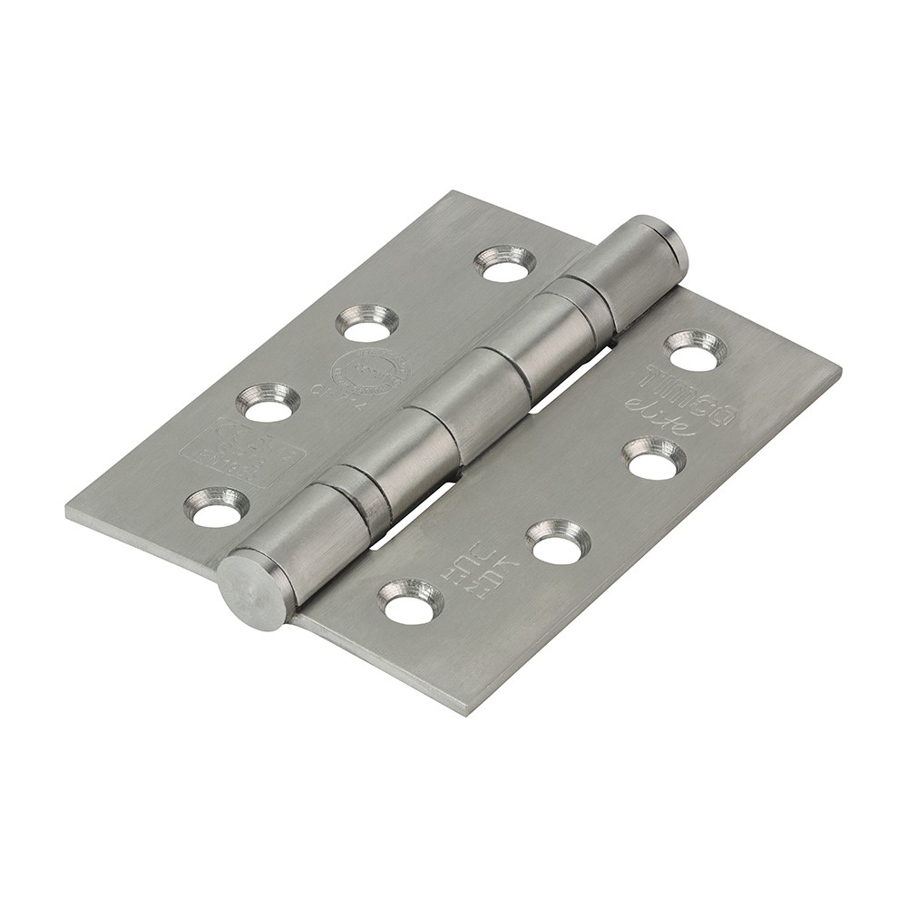 TIMCO Grade 13 Fire Door Hinges - Satin Stainless Steel 101 x 76 x 3mm (2 Pack)