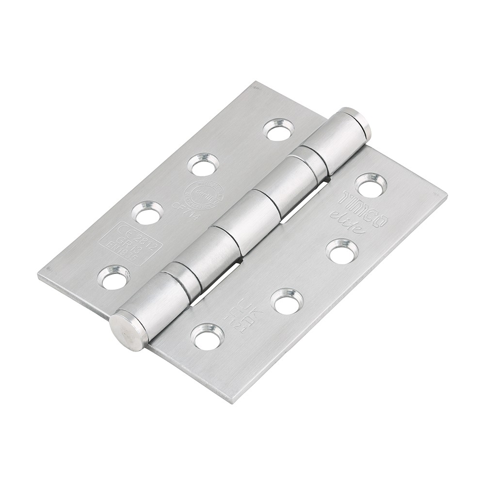 TIMCO Grade 13 Fire Door Hinges - Satin Stainless Steel 101 x 76 x 3mm (2 Pack)