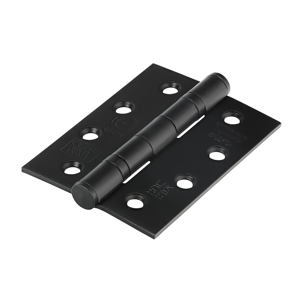 TIMCO Grade 13 Fire Door Hinges - Matt Black Stainless Steel 101 x 76 x 3mm (2 Pack)