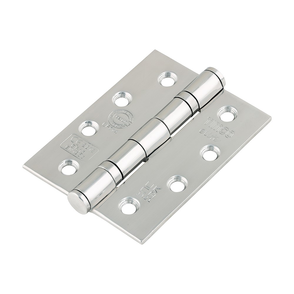 TIMCO Grade 13 Fire Door Hinges - Polished Stainless Steel 101 x 76 x 3mm (3 Pack)