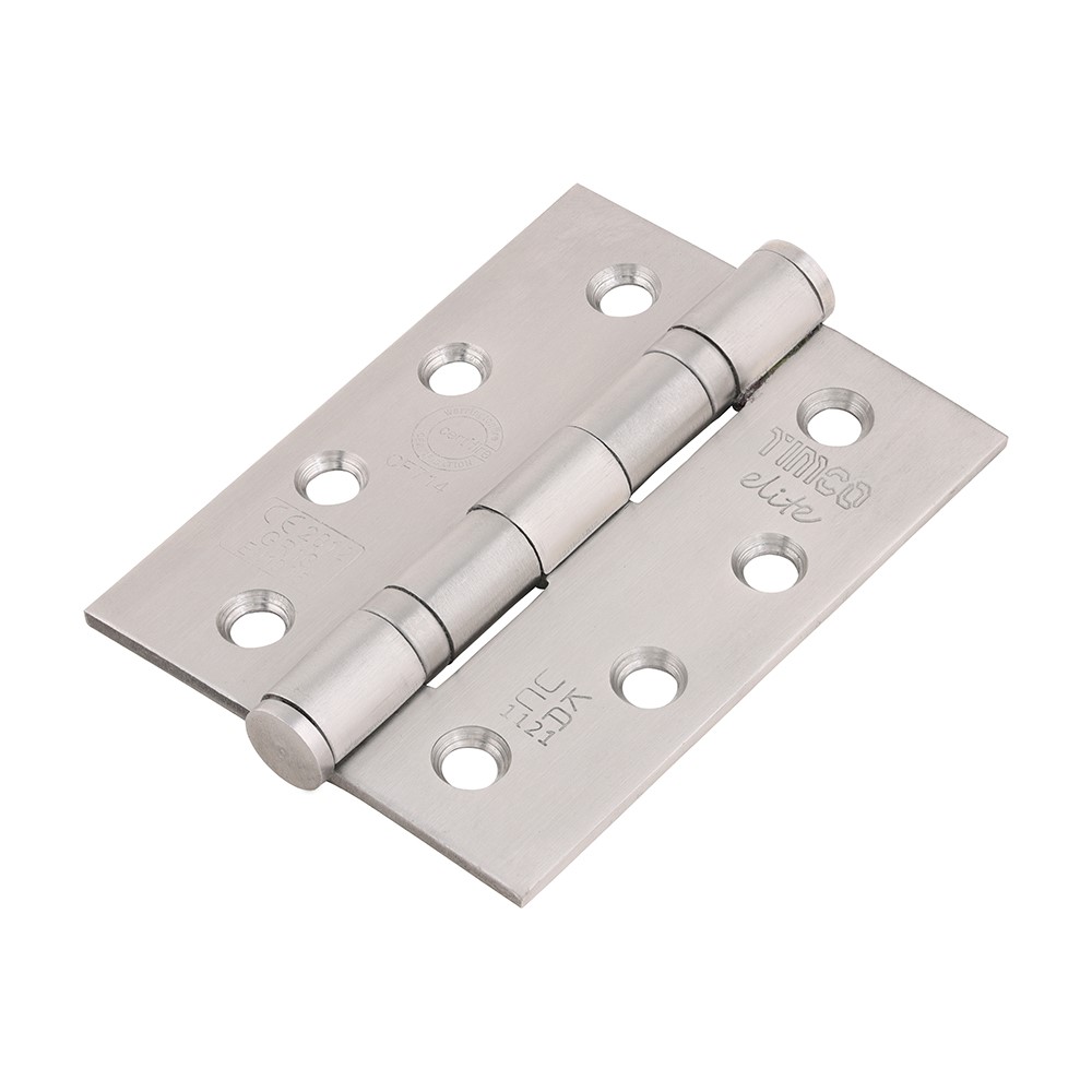 TIMCO Grade 13 Fire Door Hinges - Satin Stainless Steel 101 x 76 x 3mm (3 Pack)