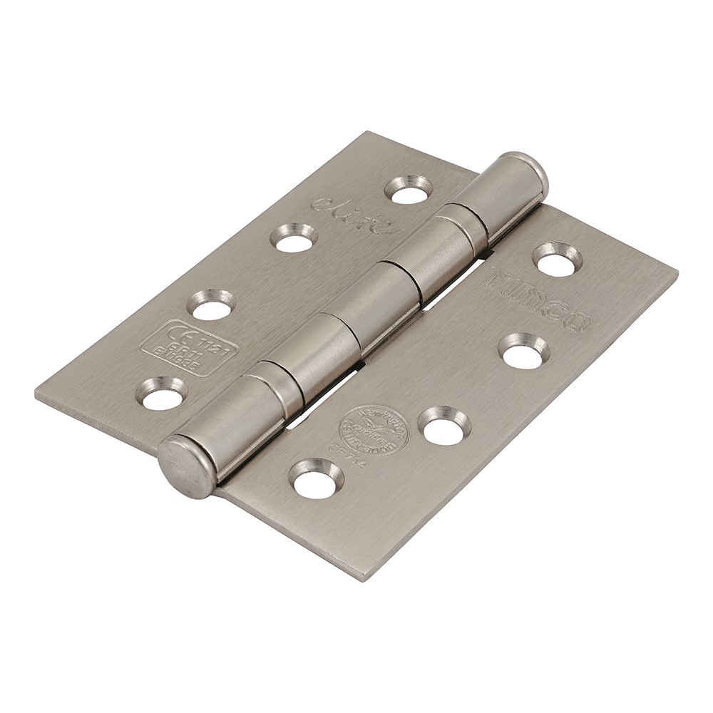 TIMCO Grade 11 Fire Door Hinges - Satin Nickel 102 x 76 x 2.6mm (2 Pack)