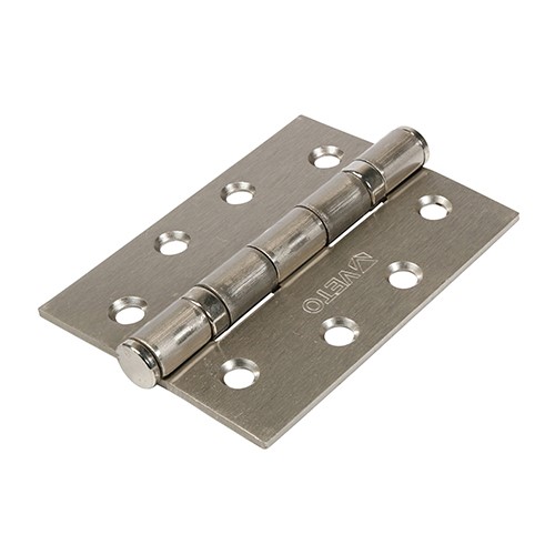 TIMCO Twin Ball Bearing Hinges - Steel - Satin Nickel 102 x 76mm (2 Pack)