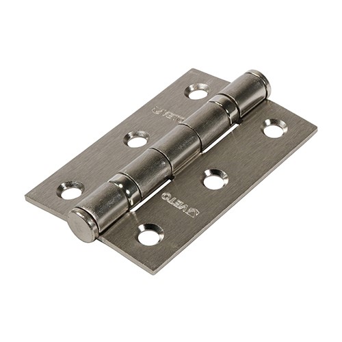 TIMCO Twin Ball Bearing Hinges - Steel - Satin Nickel 76 x 51mm (2 Pack)