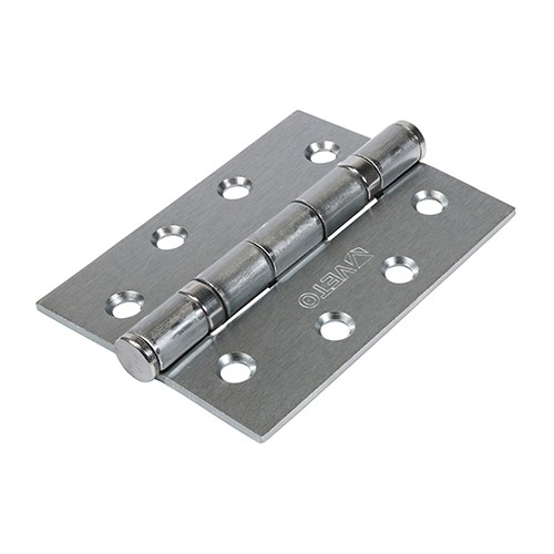 TIMCO Twin Ball Bearing Hinges - Steel - Satin Chrome 102 x 76mm (2 Pack)