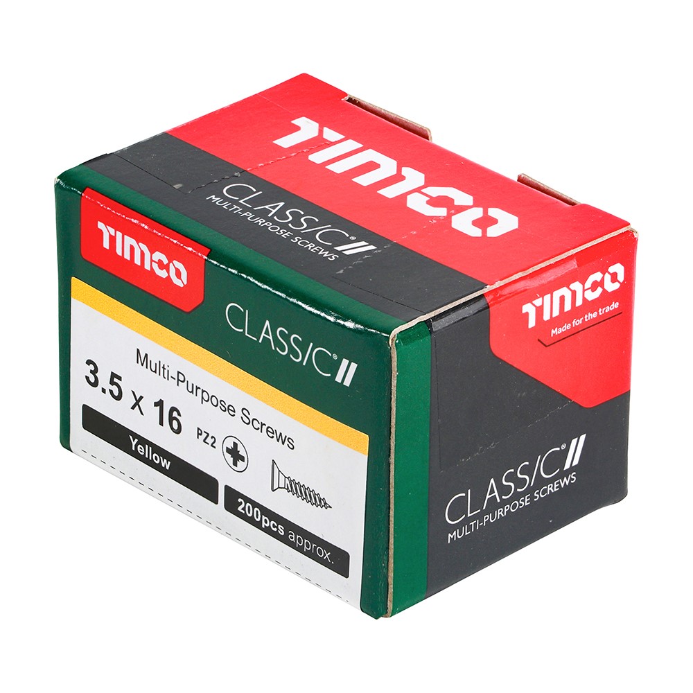 TIMCO Classic Multi-Purpose Screws - PZ - 3.5 x 16mm (200 Pack)