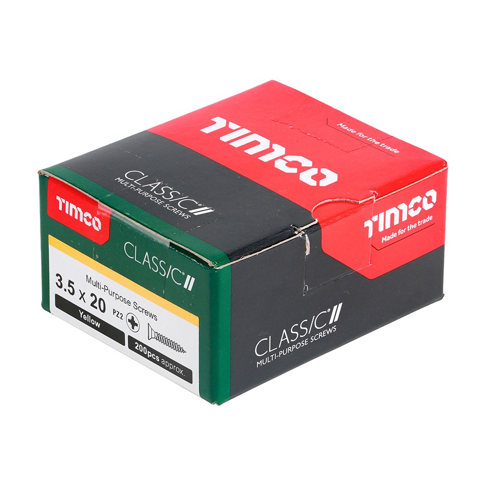 TIMCO Classic Multi-Purpose Screws - PZ - 3.5 x 20mm (200 Pack)