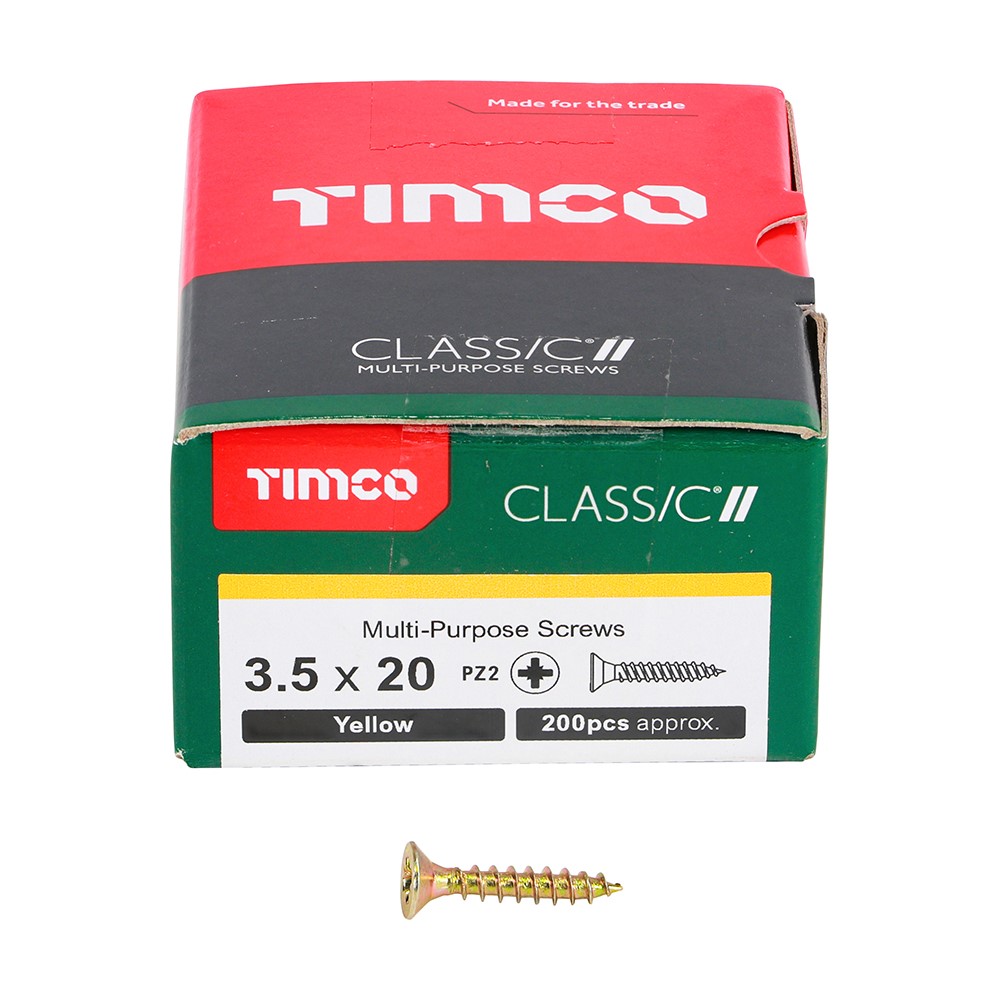 TIMCO Classic Multi-Purpose Screws - PZ - 3.5 x 20mm (200 Pack)