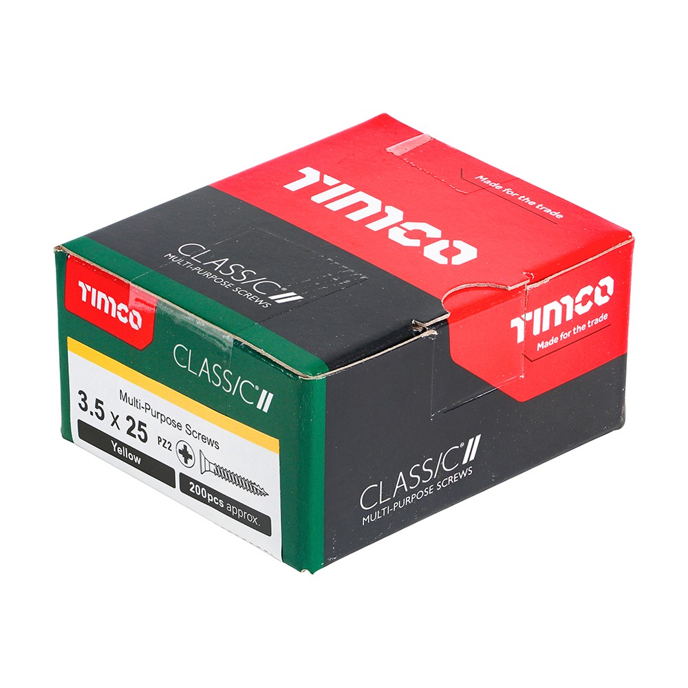 TIMCO Classic Multi-Purpose Screws - PZ - 3.5 x 25mm (200 Pack)