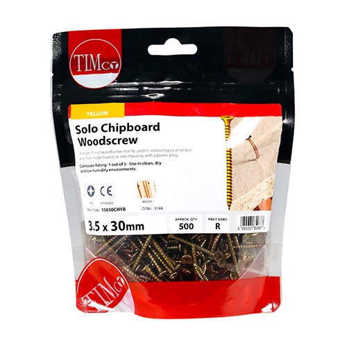 TIMCO Solo Woodscrews - PZ - 3.5 x 30mm (500)