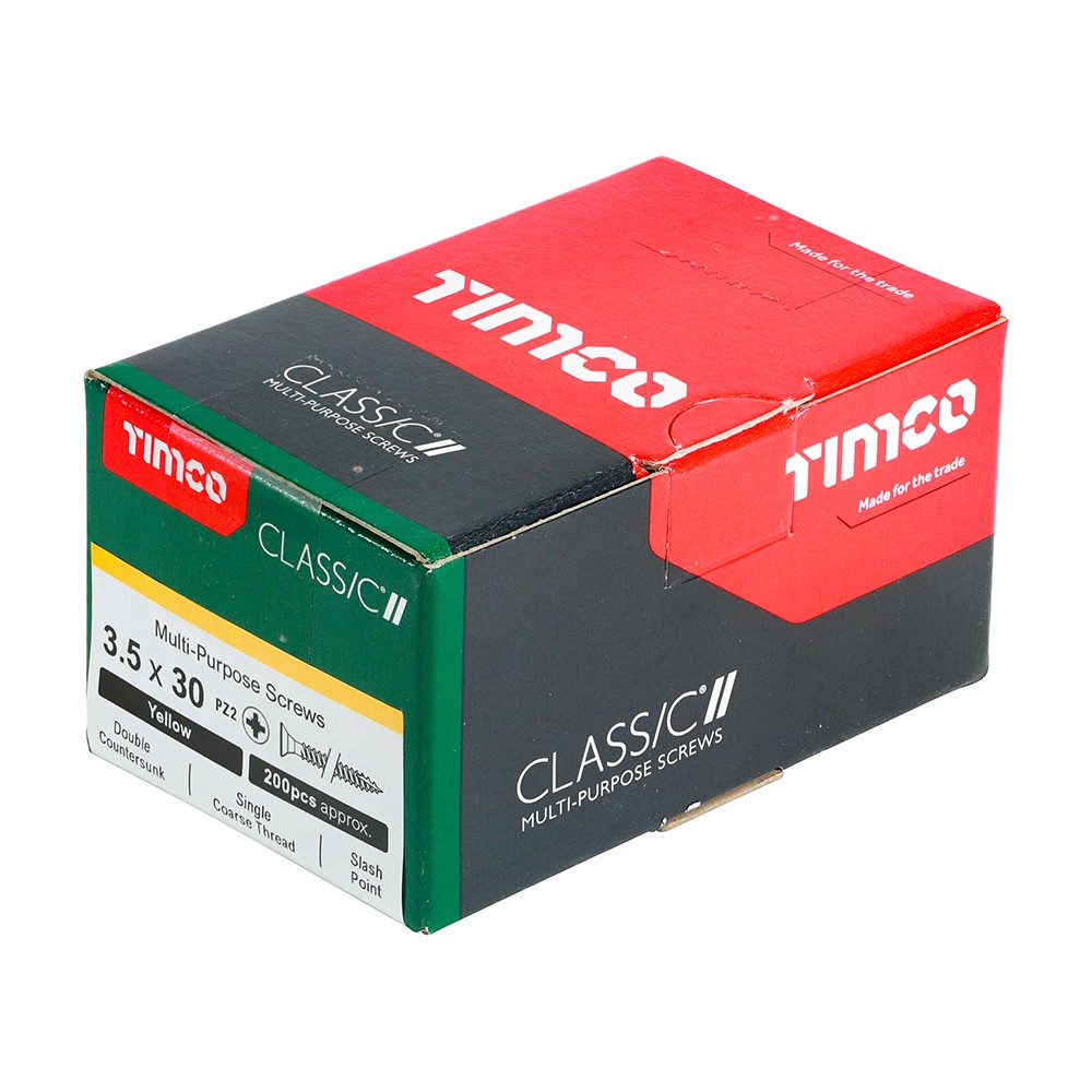 TIMCO Classic Multi-Purpose Screws - PZ - 3.5 x 30mm (200 Pack)