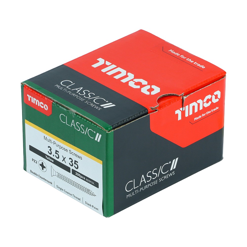 TIMCO Classic Multi-Purpose Screws - PZ - 3.5 x 35mm (200 Pack)