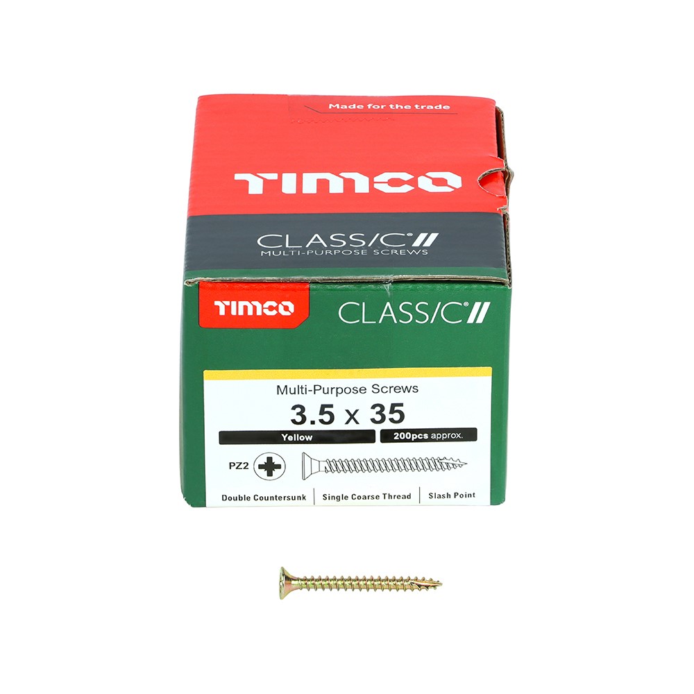 TIMCO Classic Multi-Purpose Screws - PZ - 3.5 x 35mm (200 Pack)