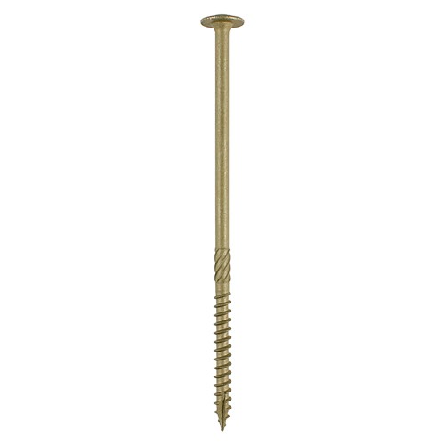 TIMCO Timber Frame Construction & Landscaping Screws - Wafer - Exterior - Green Organic 8.0 x 350mm (25 Pack)