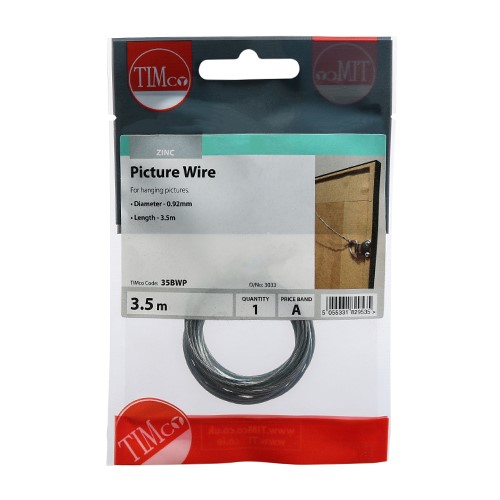 TIMCO Picture Wire - Zinc 0.92 x 3.6m