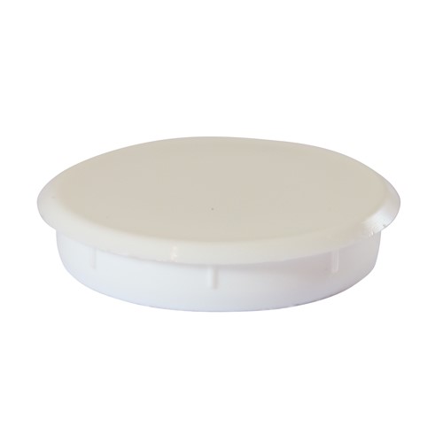 TIMCO Hinge Hole Cover Caps - White 35mm (4)