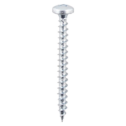 TIMCO Solo Woodscrews - SQ - Pan - Zinc 4.0 x 25mm (200 Pack)