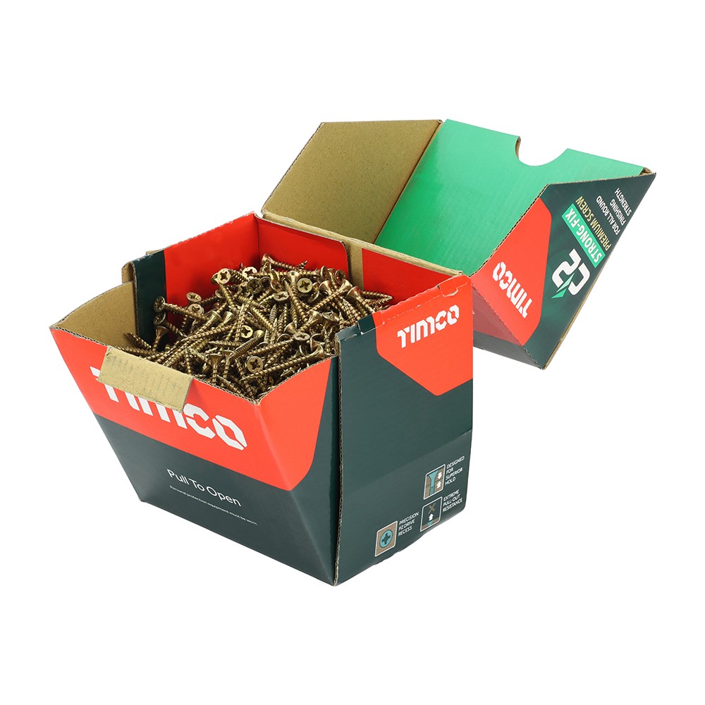 TIMCO C2 Strong-Fix Multi-Purpose Premium Screws - Industry Pack - PZ - 4.0 x 40mm (1000 Pack)