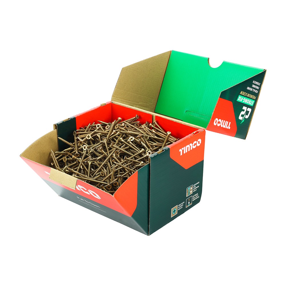 TIMCO C2 Strong-Fix Multi-Purpose Premium Screws - Industry Pack - PZ - 4.0 x 60mm (1000 Pack)