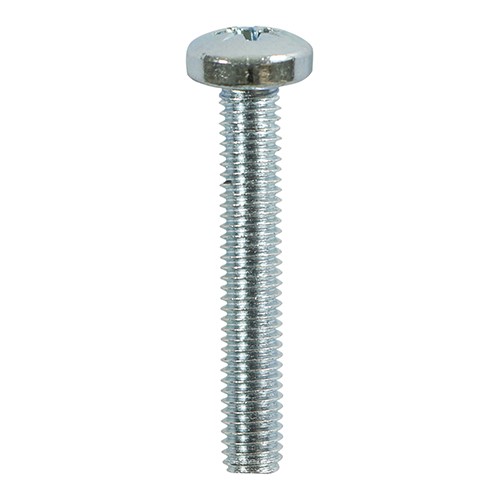 TIMCO Metric Threaded Machine Screws - PZ - Pan Head - Zinc M4 x 10mm (100 Pack)