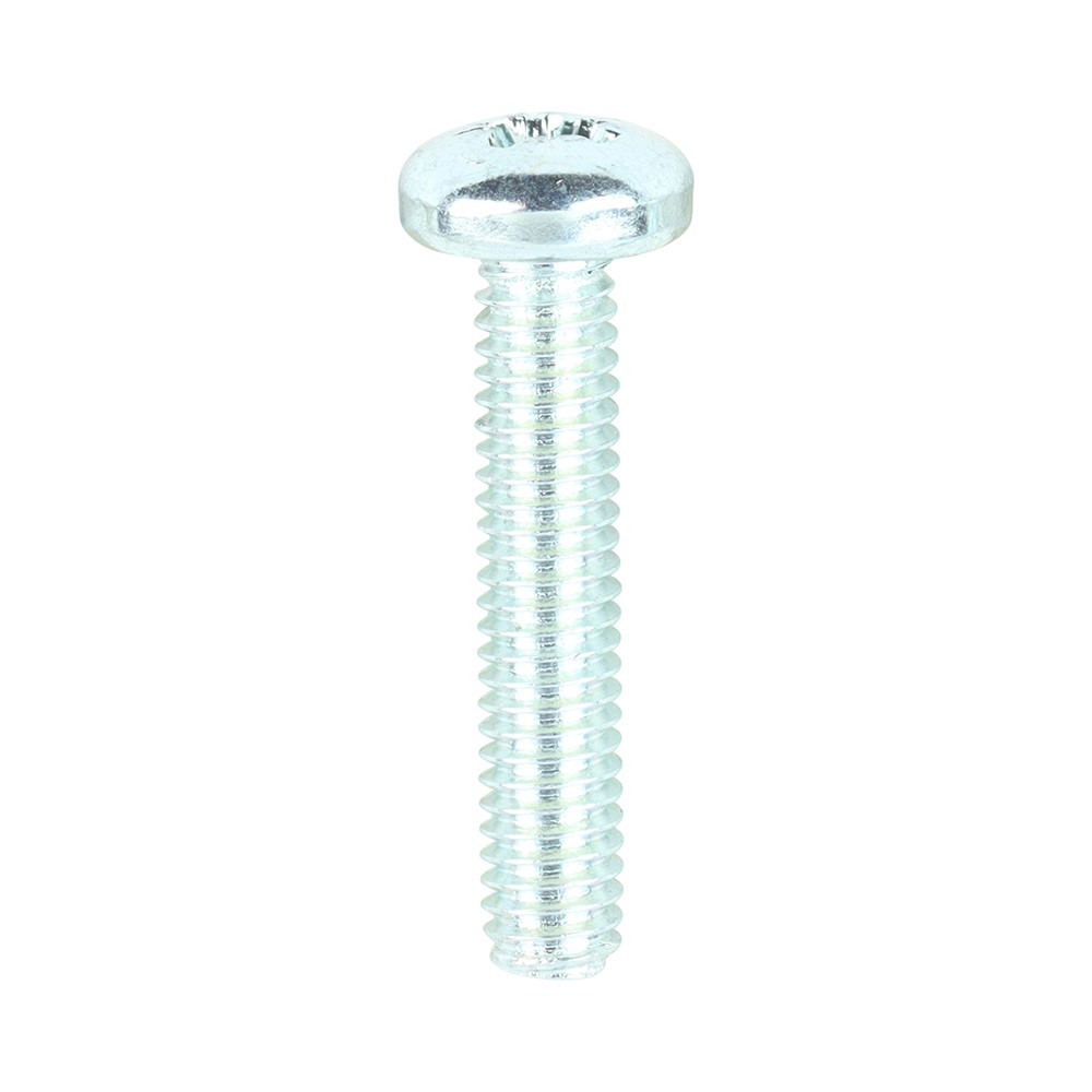 TIMCO Metric Threaded Machine Screws - PZ - Pan Head - Zinc M4 x 20mm (100 Pack)