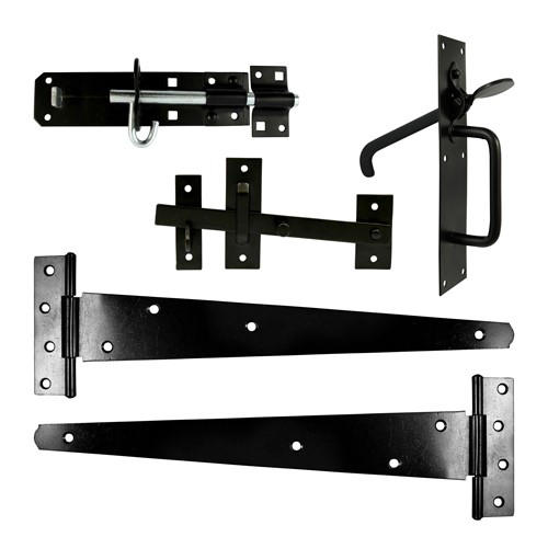 TIMCO Side Gate Kit - Suffolk Latch - Black 18