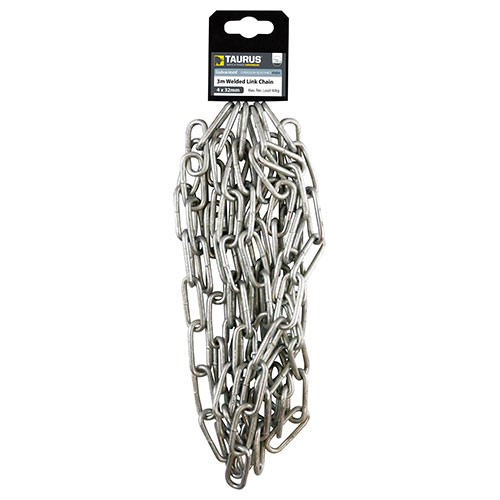 TIMCO Welded Link Chain - Hot Dipped Galvanised 4 x 32 x 8mm (3m)