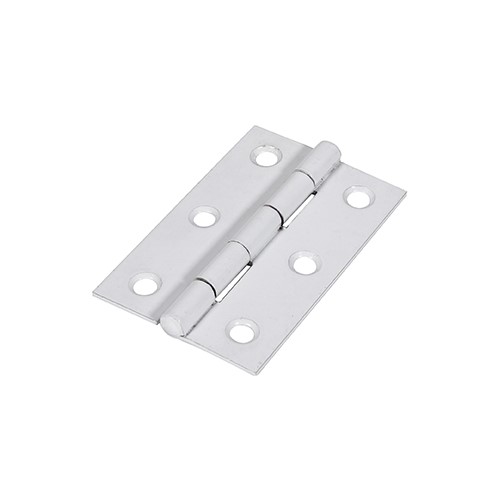 TIMCO Plain Butt Hinge - Fixed Pin (1838) - White 75 x 50mm (2)
