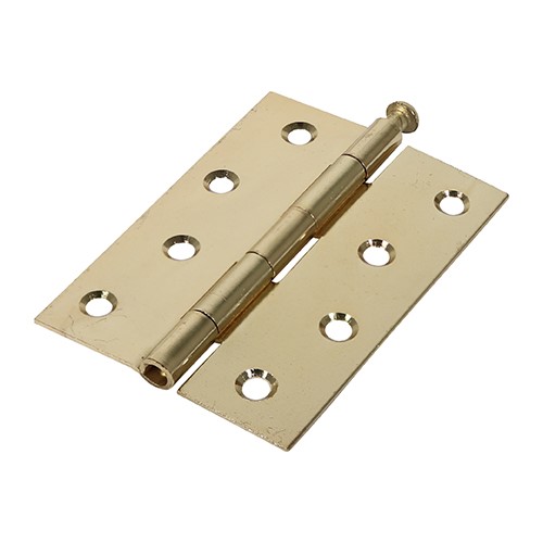 TIMCO Plain Butt Hinge - Loose Pin (1840) - Electro Brass 100 x 71mm (2)