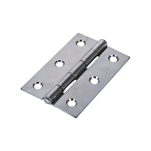TIMCO Plain Butt Hinge - Fixed Pin (1838) - Polished Chrome 100 x 70mm (2)