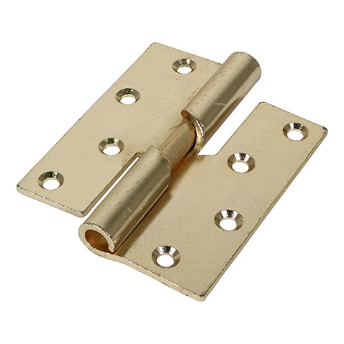 TIMCO Rising Butt Hinge (466) - Right Hand - Electro Brass 100 x 86mm (2)