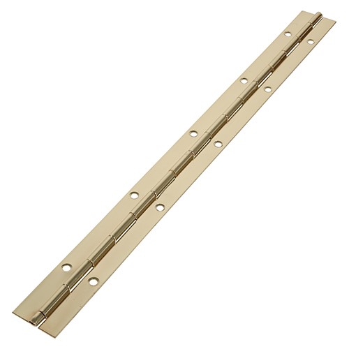 TIMCO Piano Hinge - Electro Brass 1800 x 25mm (Pack of 20)