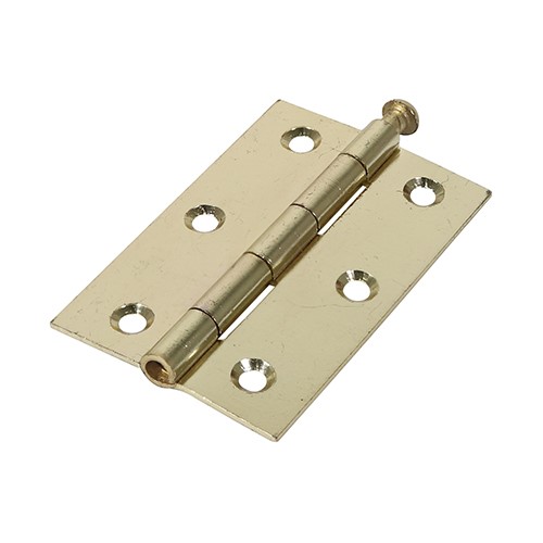 TIMCO Plain Butt Hinge - Loose Pin (1840) - Electro Brass 90 x 60mm (2)