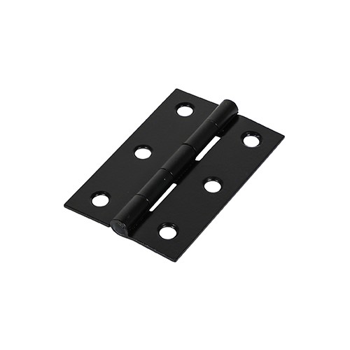 TIMCO Plain Butt Hinge - Fixed Pin (1838) - Black 75 x 50mm (2)