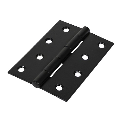 TIMCO Plain Butt Hinge - Fixed Pin (1838) - Black 100 x 70mm (2)