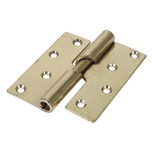 TIMCO Rising Butt Hinge (466) - Left Hand - Electro Brass 100 x 86mm (2)