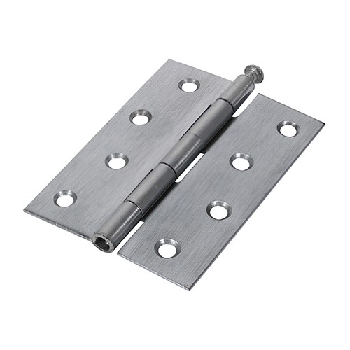 TIMCO Plain Butt Hinge - Loose Pin (1840) - Satin Chrome 100 x 71mm (2)