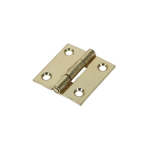TIMCO Plain Butt Hinge - Fixed Pin (1838) - Electro Brass 38 x 34mm (2)