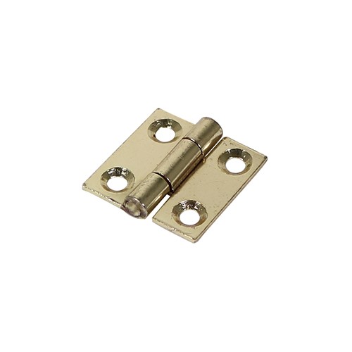 TIMCO Plain Butt Hinge - Fixed Pin (1838) - Electro Brass 25 x 25mm (2)