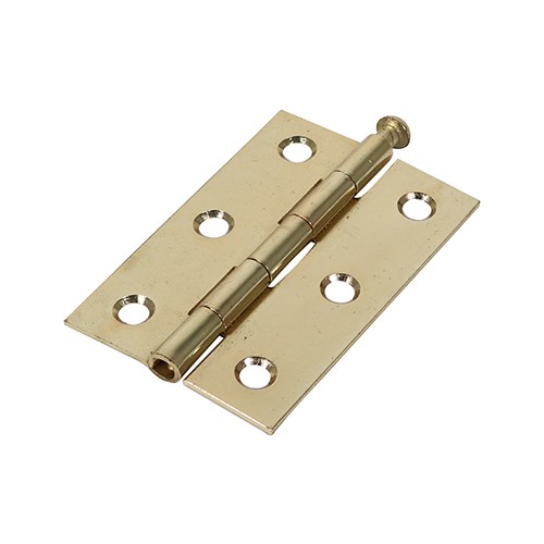 TIMCO Plain Butt Hinge - Loose Pin (1840) - Electro Brass 75 x 50mm (2)