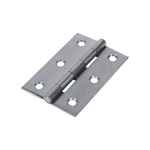 TIMCO Plain Butt Hinge - Fixed Pin (1838) - Satin Chrome 75 x 50mm (2)