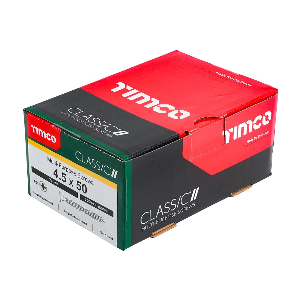 TIMCO Classic Multi-Purpose Screws - PZ - 4.5 x 50mm (200 Pack)