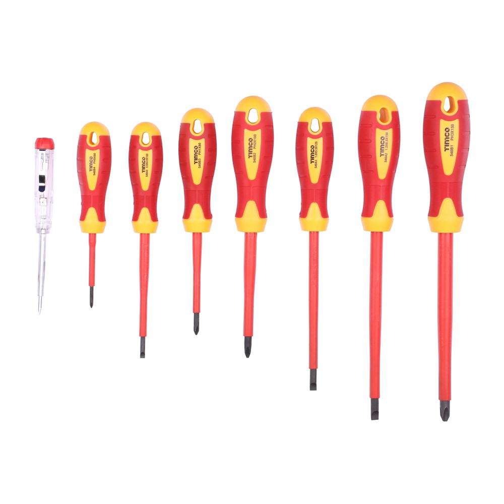 TIMCO VDE Screwdriver Set 8 Piece (8 Pack)