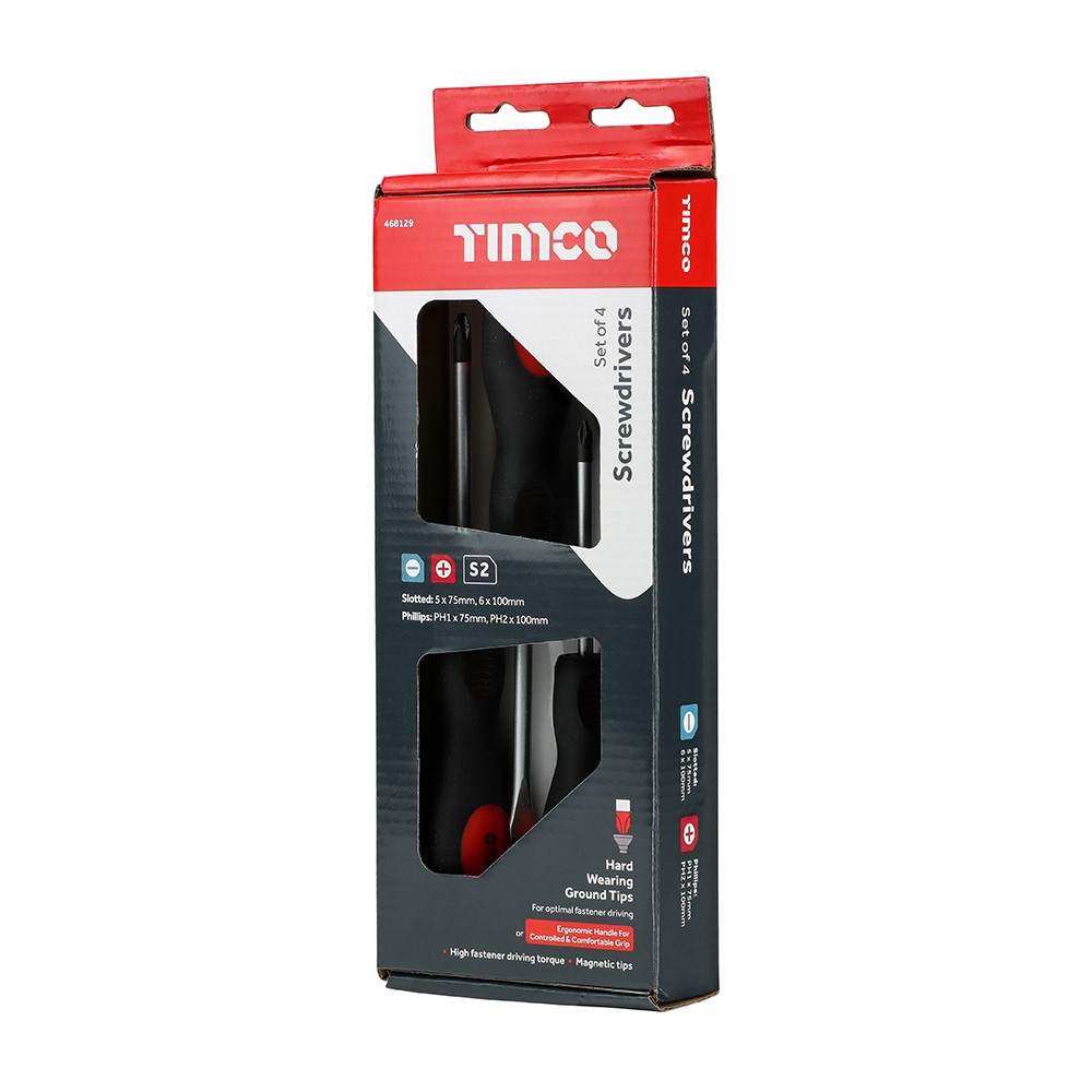 TIMCO Screwdriver Set 4 Pack (4 Pack)