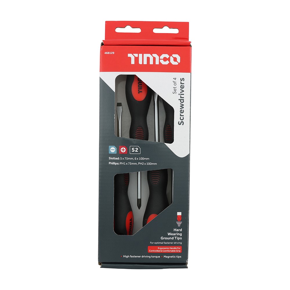 TIMCO Screwdriver Set 4 Pack (4 Pack)