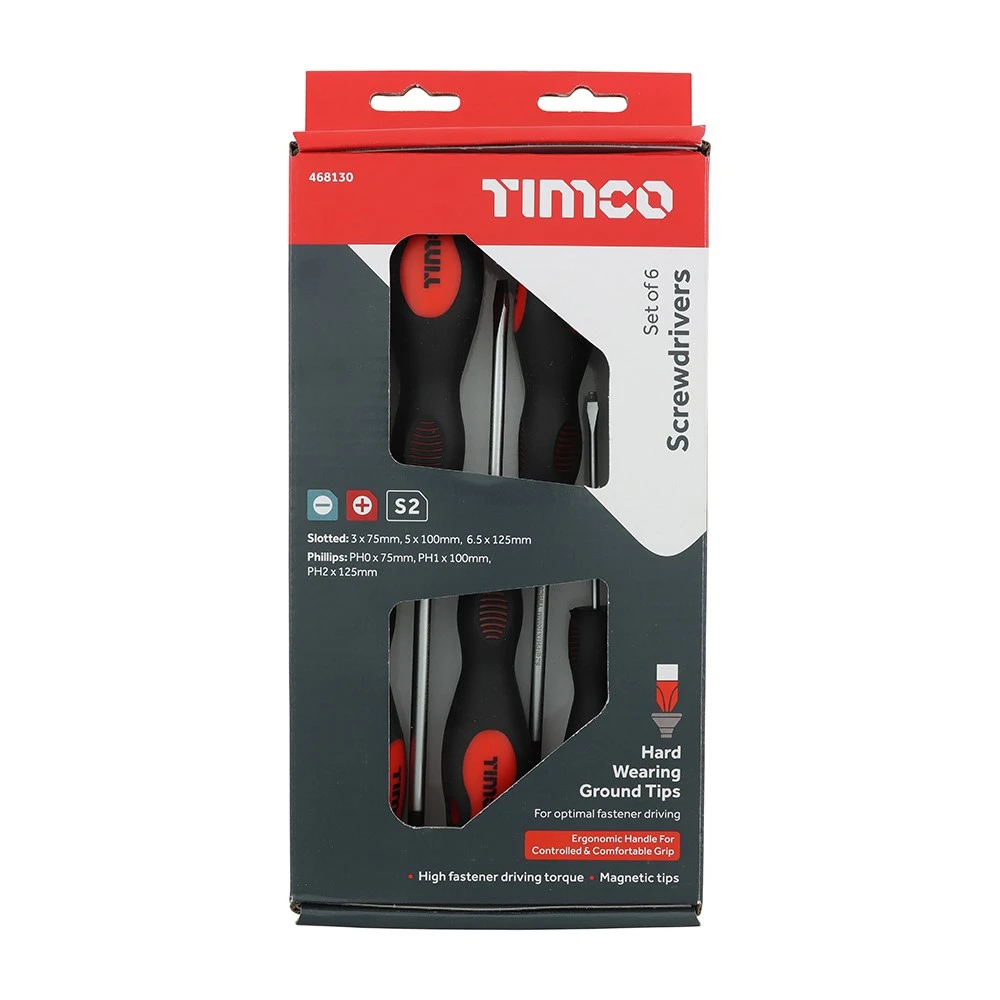 TIMCO Screwdriver Set 6 Pack (6 Pack)