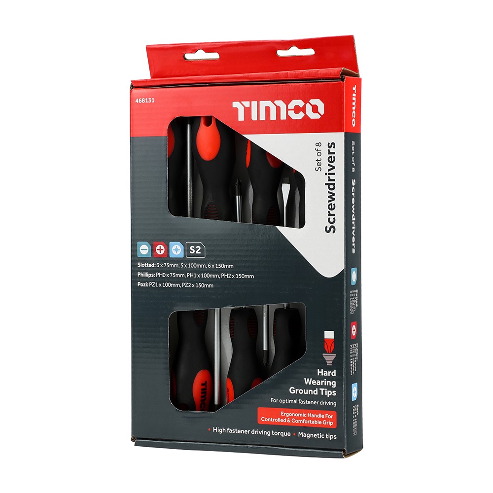 TIMCO Screwdriver Set 8 Pack (8 Pack)