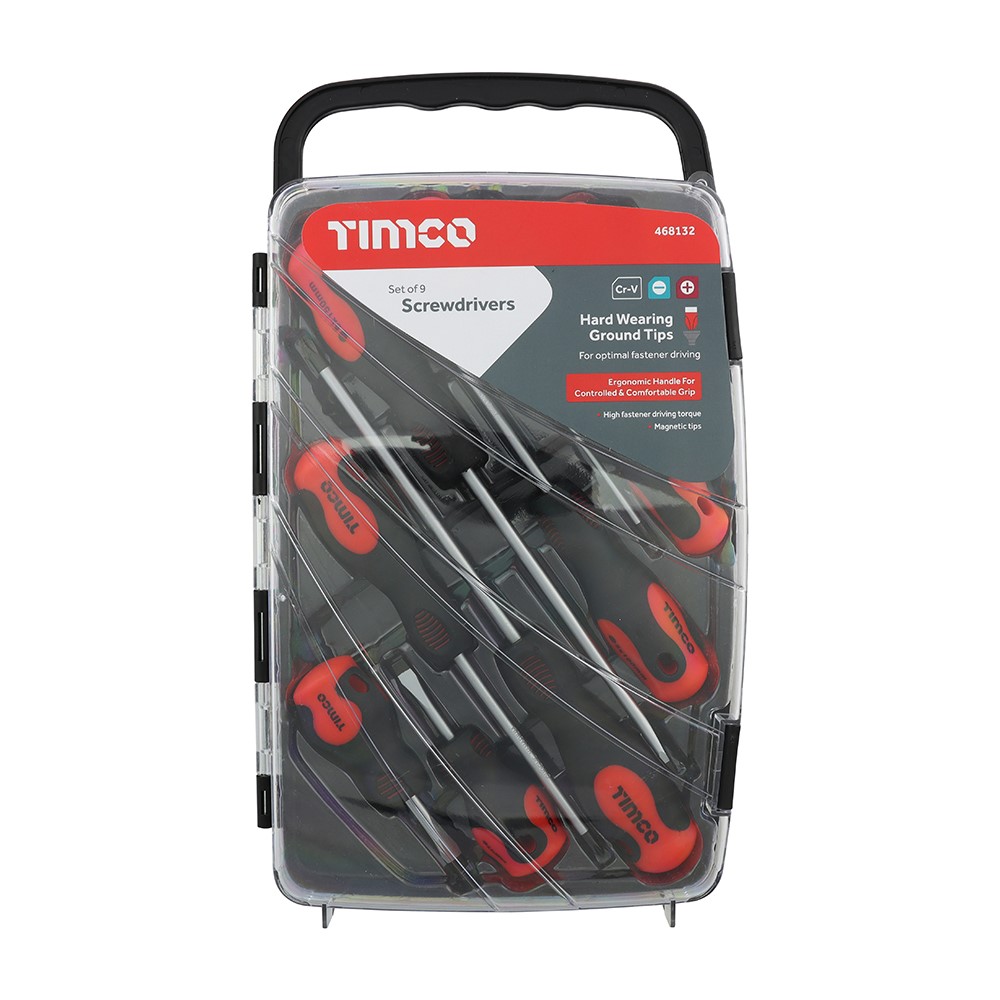 TIMCO Screwdriver Set 9 Pack (9 Case)