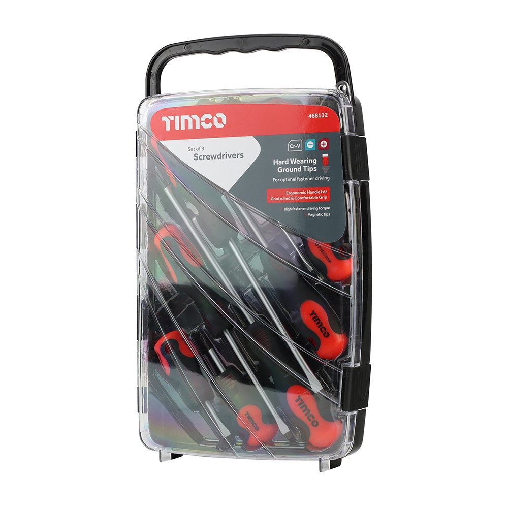 TIMCO Screwdriver Set 9 Pack (9 Case)